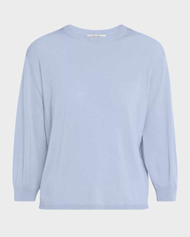 Amico Blouson-Sleeve Crewneck Sweater